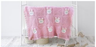 Bunny Baby Blanket Free Crochet Pattern and Video Tutorial