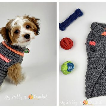 Ribby Dog Sweater Free Crochet Pattern