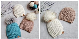 Short Row Beanie Hat Free Crochet Pattern and Video Tutorial