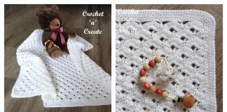 Staggered Shells Baby Shawl Free Crochet Pattern