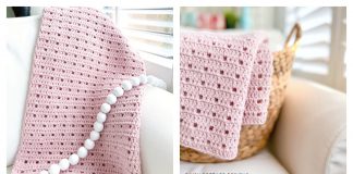 The Picket Fence Baby Blanket Free Crochet Pattern and Video Tutorial