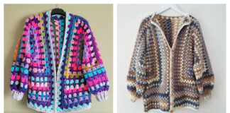 Granny Hexagon Horizon Cardigan Free Crochet Pattern