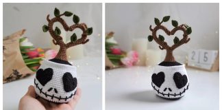 Amigurumi Skull Planter Crochet Pattern