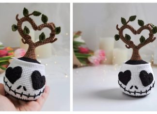 Amigurumi Skull Planter Crochet Pattern