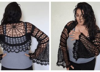 Halloween Cobweb Shrug Free Crochet Pattern