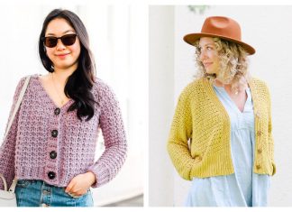 Easy Cropped Cardigan Free Crochet Patterns