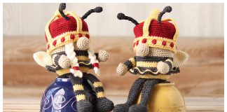 Queen Bee Gnome Amigurumi Free Crochet Pattern