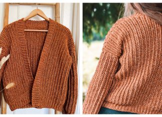 Brioche Style Fall Cardigan Free Crochet Pattern