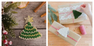 Flat Christmas Trees Free Crochet Pattern