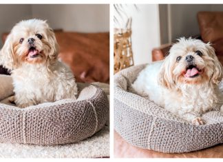 Modern Pet Dog Bed Free Crochet Pattern