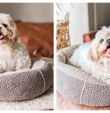 Modern Pet Dog Bed Free Crochet Pattern