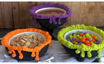 Cauldron Bowl Cozy Free Crochet Pattern