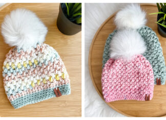 Easy Puff Stitch Hat Free Crochet Pattern and Video Tutorial