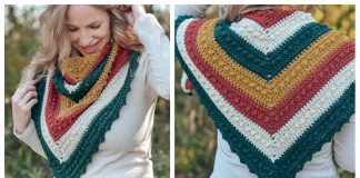 Picot Triangle Scarf Free Crochet Pattern and Video Tutorial