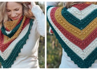 Picot Triangle Scarf Free Crochet Pattern and Video Tutorial