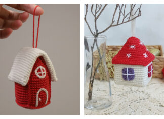 The Magic Little House Ornament Free Crochet Pattern