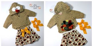 Turkey Tail Baby Sweater Free Crochet Pattern