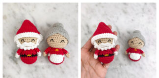 Mini Santa & Mrs Claus Free Crochet Pattern