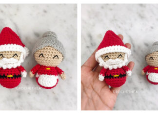 Mini Santa & Mrs Claus Free Crochet Pattern