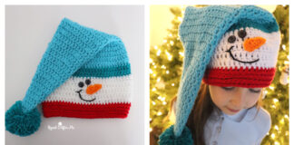 Snowman Santa Style Hat Free Crochet Pattern