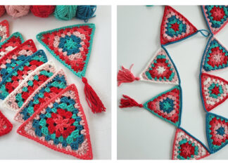 Granny Joy Christmas Bunting Free Crochet Pattern