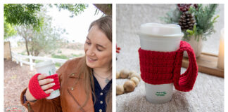 Happy Hand Cup Cozy Free Crochet Pattern and Video Tutorial