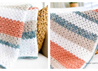 Block Stitch Easy Blanket Free Crochet Pattern