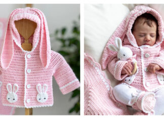 Bunny Baby Hoodie Sweater Free Crochet Pattern and Video Tutorial