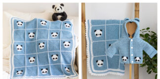 Panda Squares Baby Blanket Free Crochet Pattern and Video Tutorial