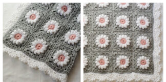 Daisy Granny Square Afghan Free Crochet Pattern