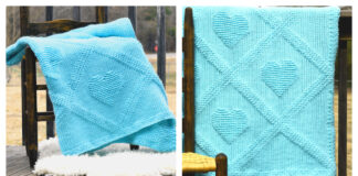 Diamond Hearts Throw Free Crochet Pattern