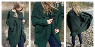 Evergreen Cocoon Shrug Free Crochet Pattern and Video Tutorial