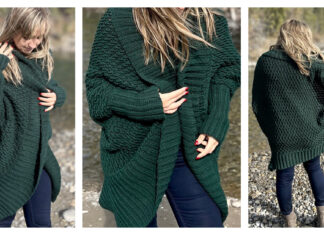 Evergreen Cocoon Shrug Free Crochet Pattern and Video Tutorial