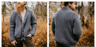 Men's Shawl Collar Cardigan Free Crochet Pattern