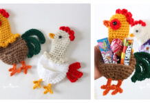 Rooster or Chicken Gift Pocket Free Crochet Pattern