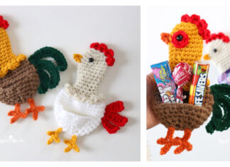 Rooster or Chicken Gift Pocket Free Crochet Pattern