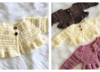 Mia Baby Cardigan Free Crochet Pattern