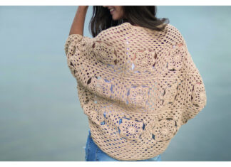 Granny Square Shrug Free Crochet Pattern and Video Tutorial