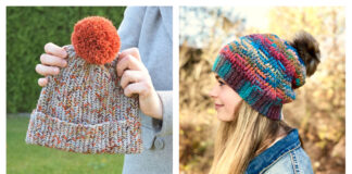 Herringbone Beanie Hat Crochet Patterns