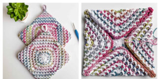 Mosaic Medley Pot Holder Free Crochet Pattern