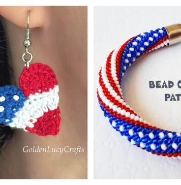 American Flag Inspired Projects Crochet Pattern Jewelry