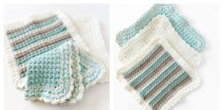Brookside Cottage Crunch Dishcloth Free Crochet Pattern and Video Tutorial