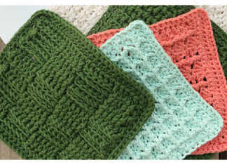 Classic Dishcloth Set Free Crochet Pattern and Video Tutorial