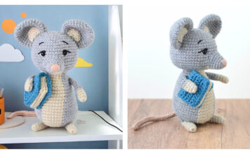Library Mouse Amigurumi Free Crochet Pattern