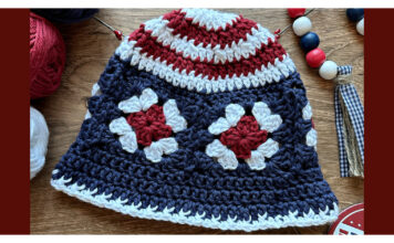 Patriotic Bucket Hat Free Crochet Pattern