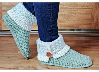 Hibernation Slipper Boots Free Crochet Pattern