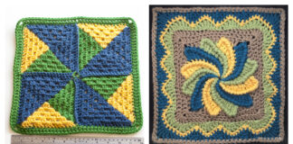 Pinwheel Granny Square Free Crochet Patterns