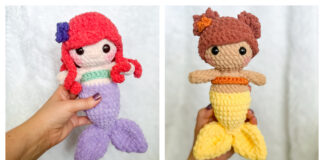 Plush Mermaid Amigurumi Free Crochet Pattern