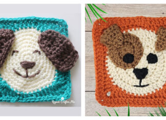 Puppy Dog Granny Square Crochet Patterns