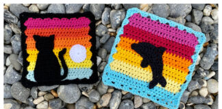 Sunset Silhouette Granny Square Free Crochet Pattern